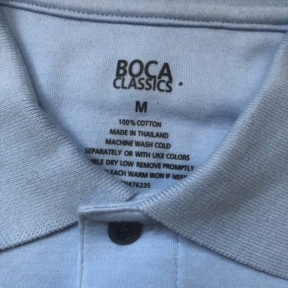 NWOT DAD SHIRT BOCA Mens SS Shirt Blue SZ M Cotton Summer Casual Shirt W/Collar - Picture 2 of 4